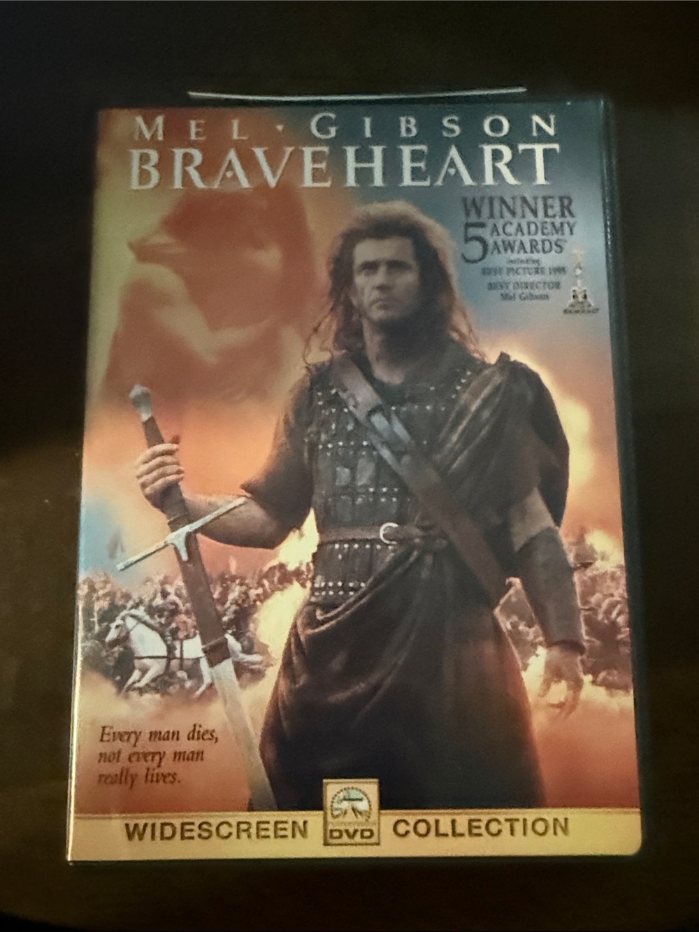 Braveheart Widescreen Collection DVD - Mel Gibson - Black / Brown Cover